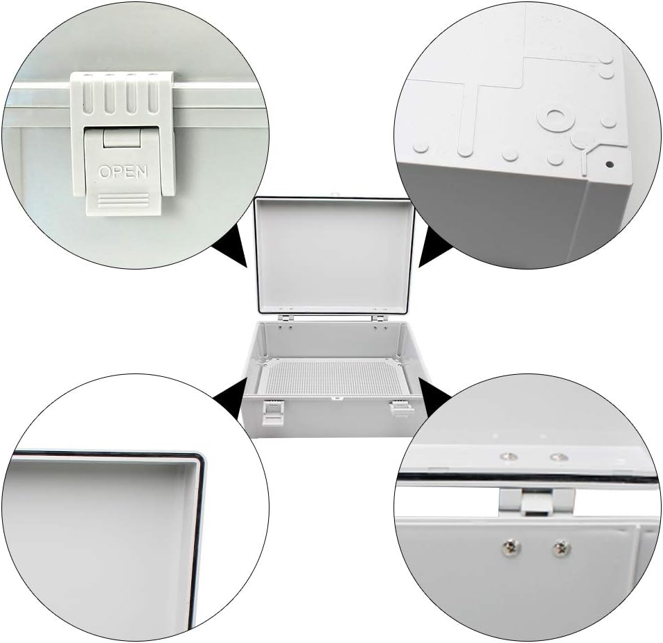 Grey Weatherproof Plastic Electrical Box with Lock Z26643