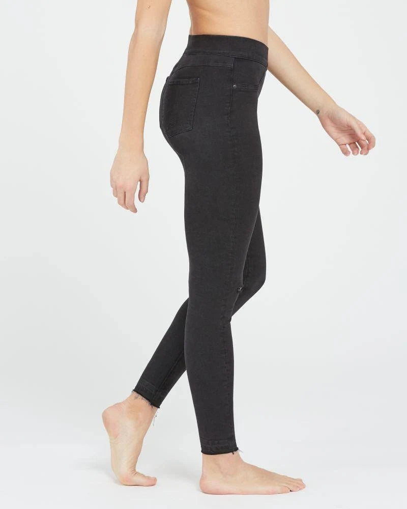 Distressed Denim Legging Mid Wash I2109