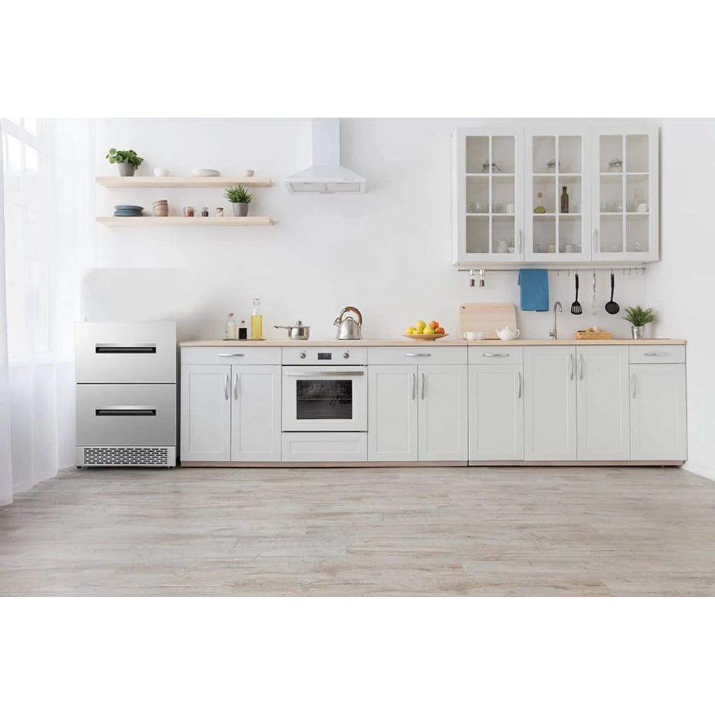 24-In 2 Drawer Convertible Freezer/Refrigerator Stainless L586629