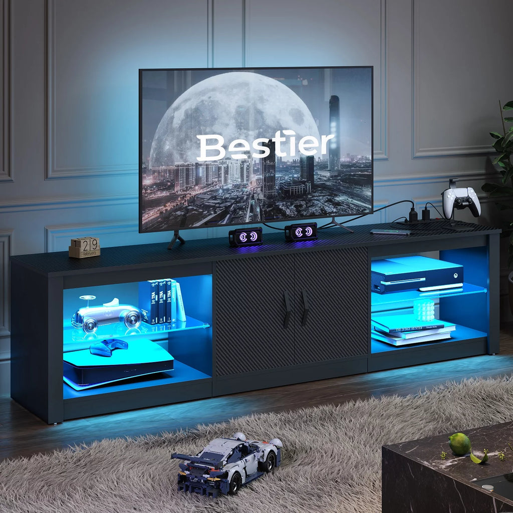 TV Stand with LED Lights and Power Outlet T55234