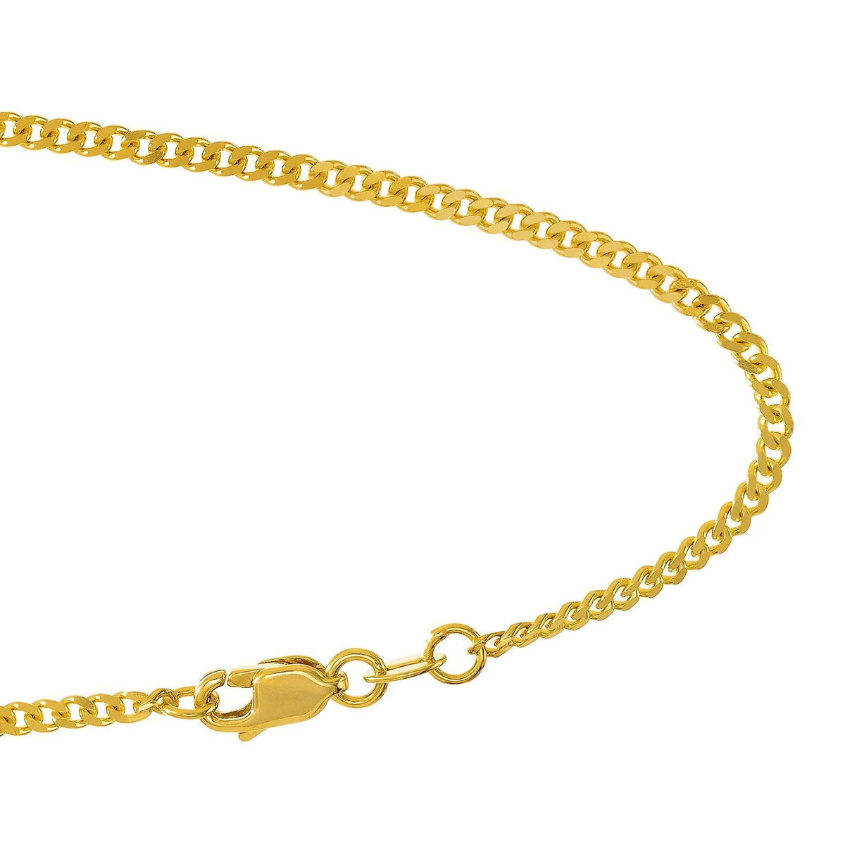 10k Yellow Gold 2 mm Curb Chain Necklace 24 Inches K732545