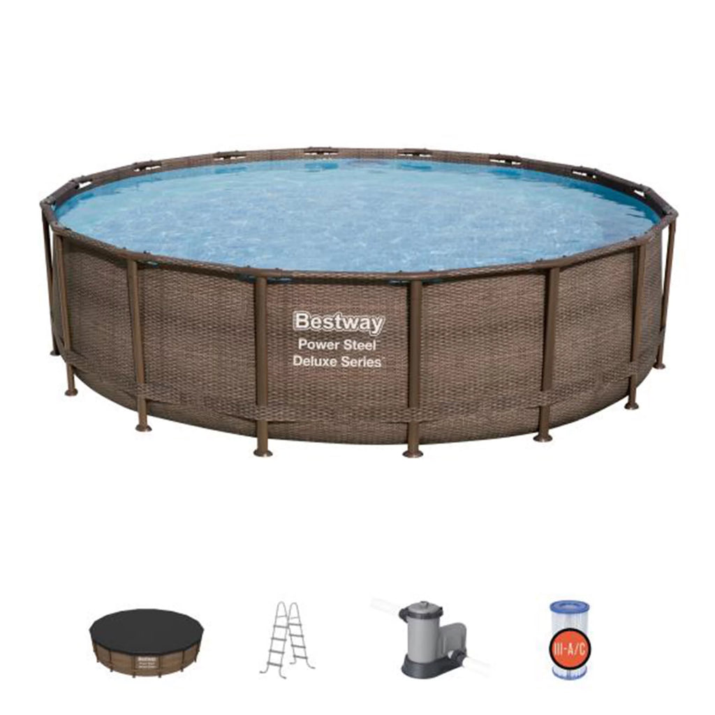 16ft x 48in Round Frame Above Ground Pool Set Z732656