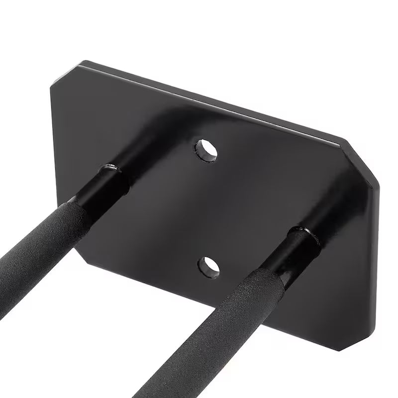 Heavy-Duty Wall-Mounted Black Steel Double Hook Tool Rack N4076