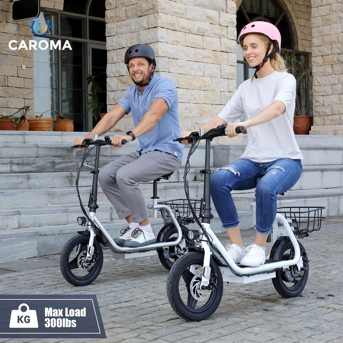 500W Electric Scooter with Seat, 14 inch, Silver C6072
