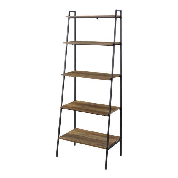 72 in. Reclaimed Barnwood Ladder Bookcase K1950