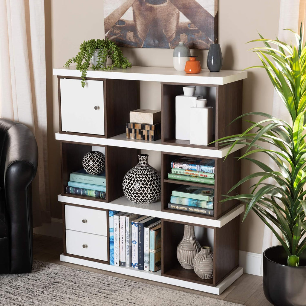 White Walnut Bookcase A8807