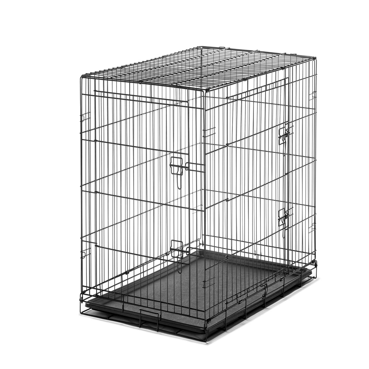 Compact Double Door Metal Dog Crate Large X812803