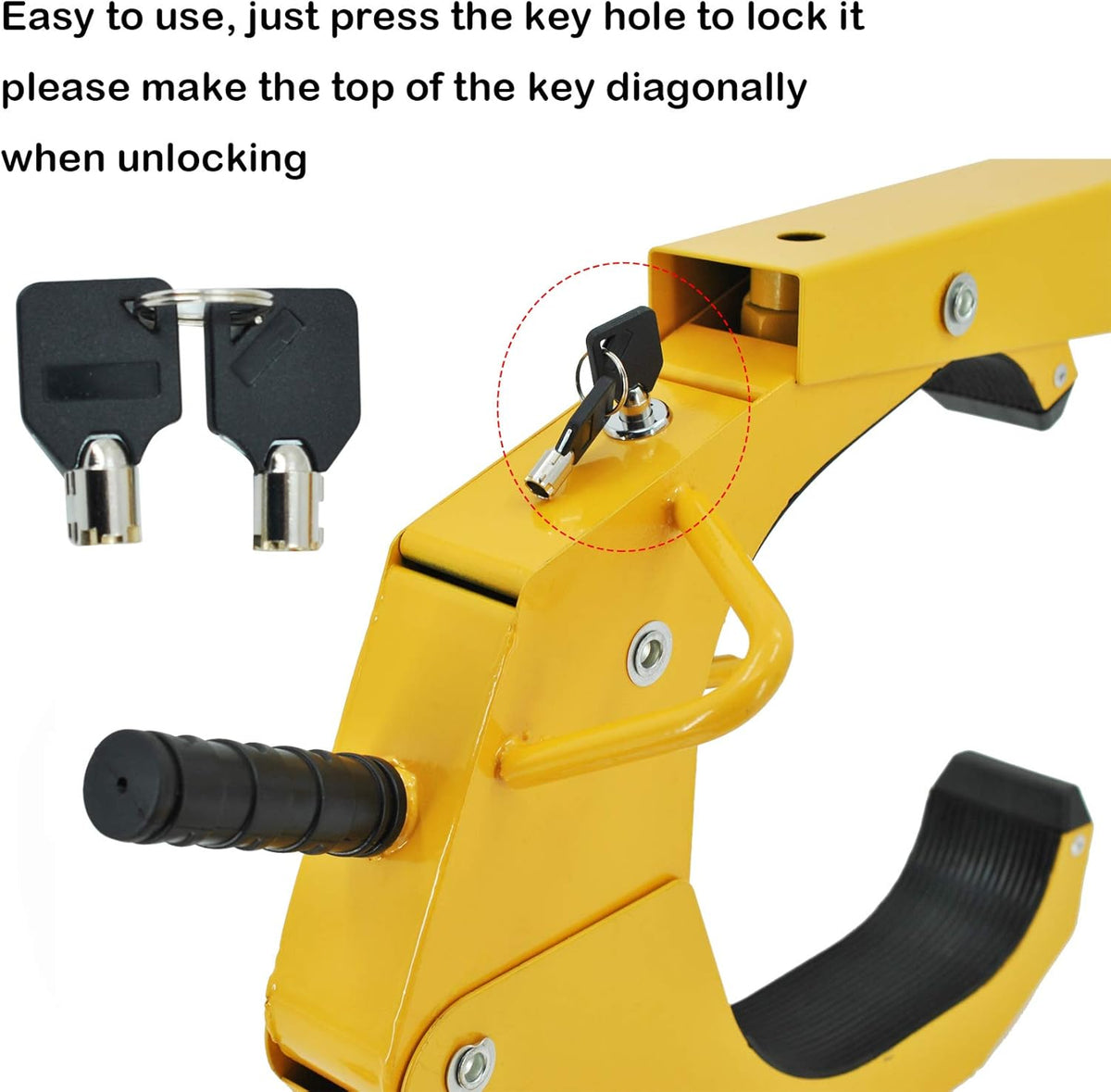 2 Pack Adjustable Heavy Duty Steel Wheel Lock Clamp F4887
