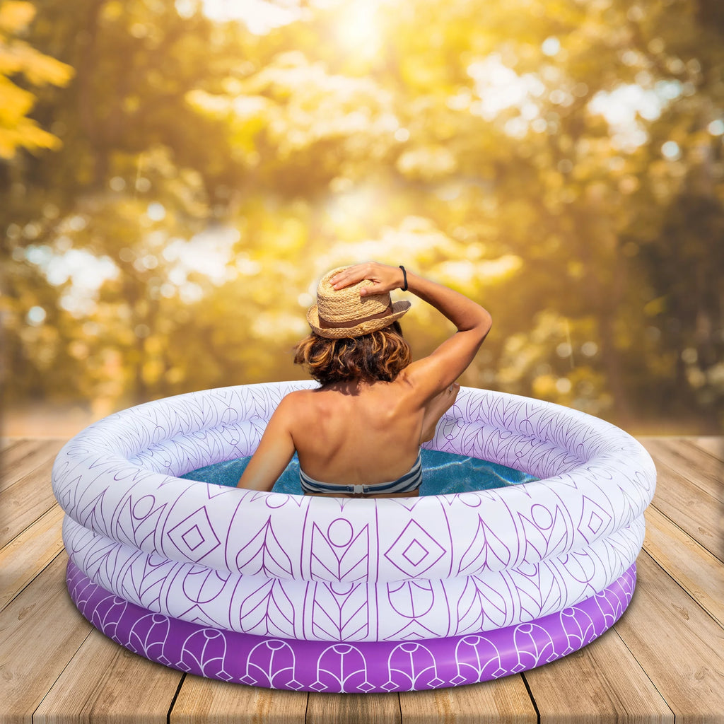 Inflatable 5.5ft 3 Ring Adult Pool G7625