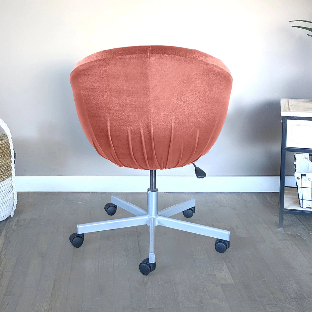 Velvet Blush Pink Chair Slip Cover S611547