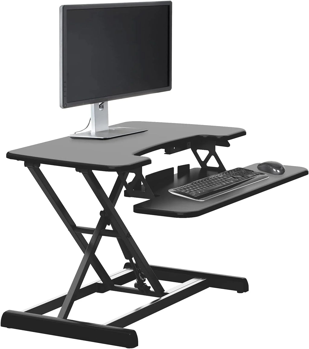 Compact Two-Tier Height Adjustable Standing Desk Converter D61655