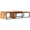 2 pcs Solid Sheesham Wood Nesting Tables P5673