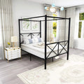 Full Black Metal Canopy Bed Frame M855183