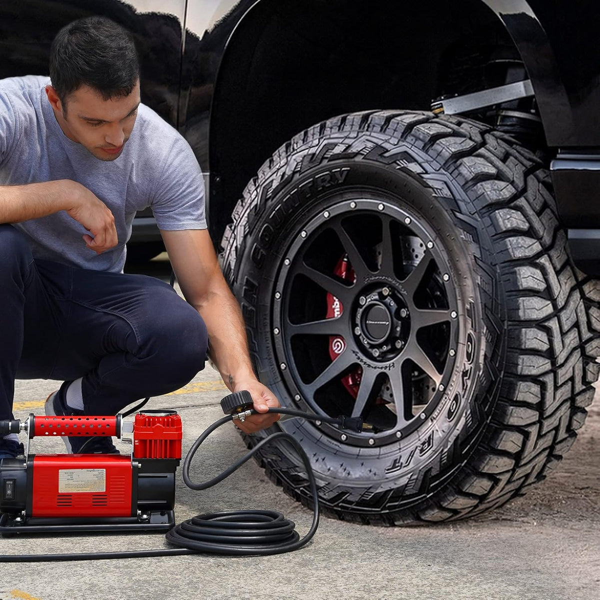 Heavy Duty DC 12V Tire Inflator 150PSI Air Compressor Pump N856310