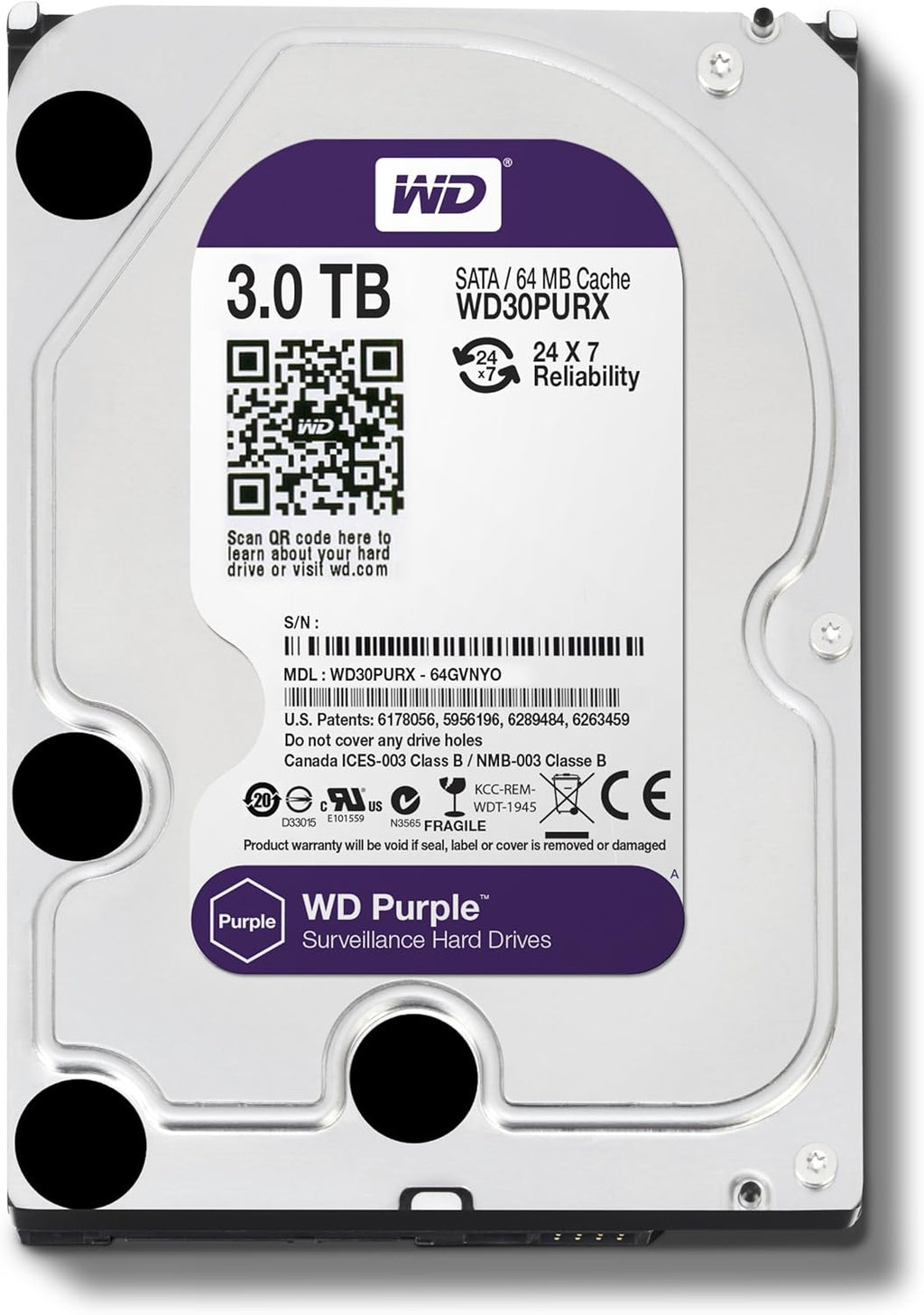 Purple 4TB Surveillance Hard Disk Drive E1514