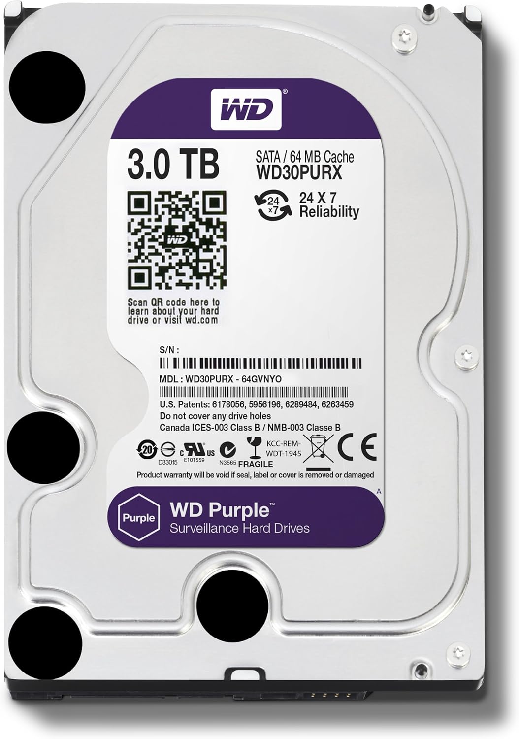 Purple 4TB Surveillance Hard Disk Drive E1514