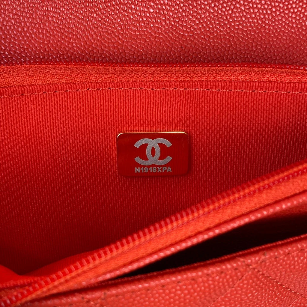 Small Flap Bag Gold Hardware Red Handbag D63398