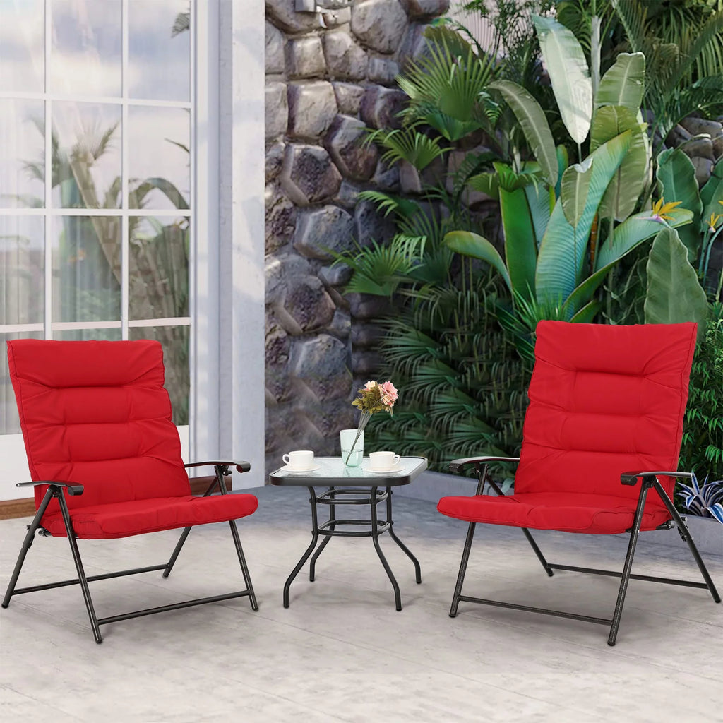 3 PCS Outdoor Patio Bistro Set Beige Y592