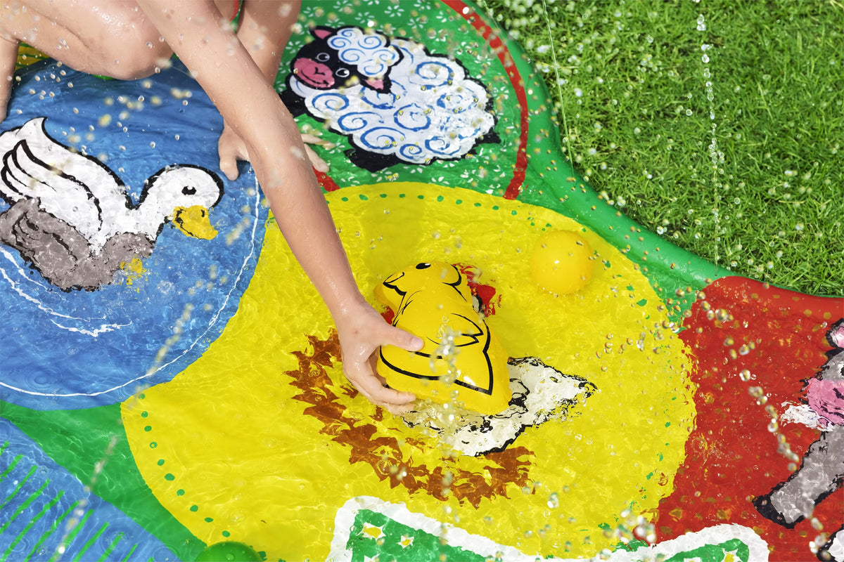 Multicolor Sprinkler Splash Pad 65 in. x 44 in. D390235