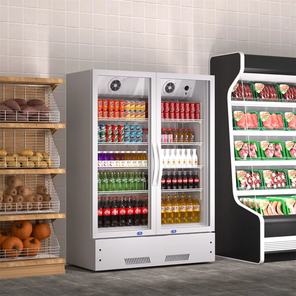 17 Cu.Ft Glass Door Upright Beverage Cooler D698
