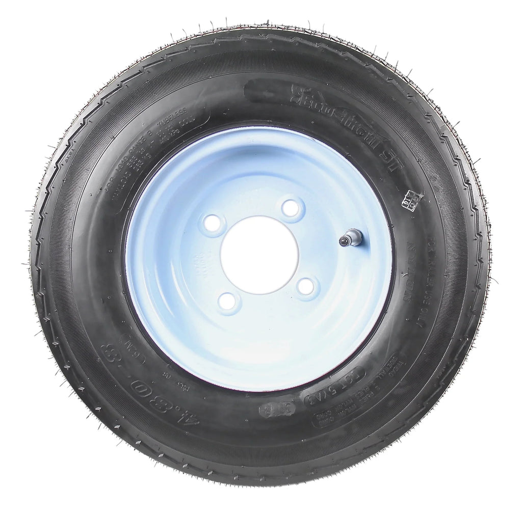 Trailer Tires On Rims 4.80-8 4 Lug White U3795