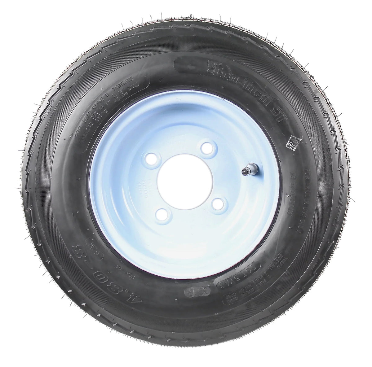 Trailer Tires On Rims 4.80-8 4 Lug White U3795
