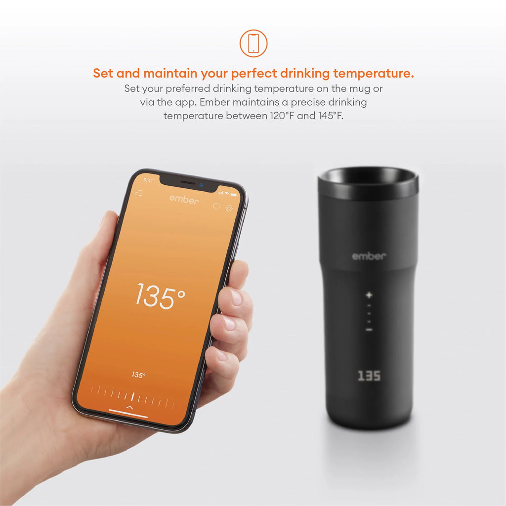 12 oz Black Temperature Control Smart Mug R9854