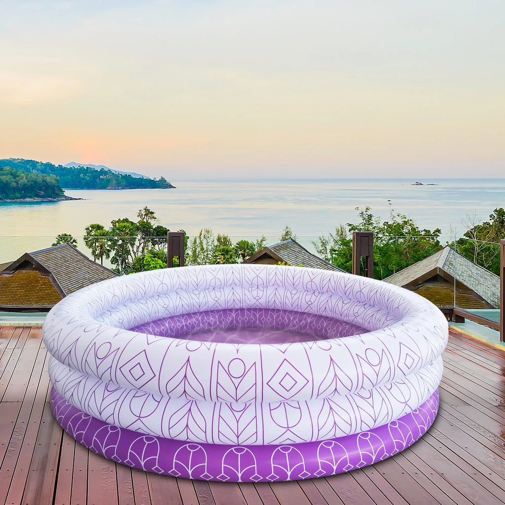 Inflatable 5.5ft 3 Ring Adult Pool G7625