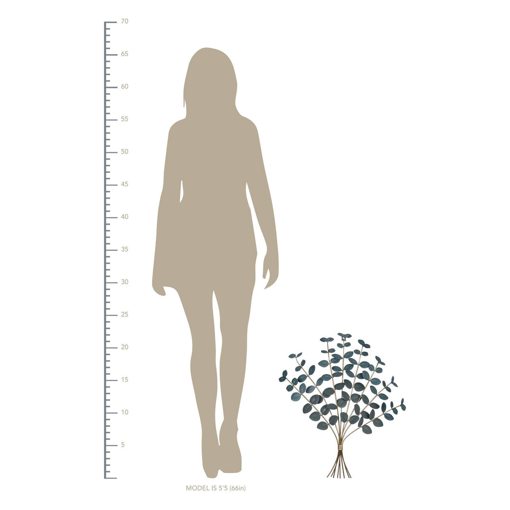 Metal Eucalyptus Bouquet Wall Decor A48057