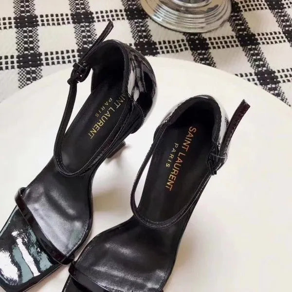 Black 110mm Leather Sandals R455361