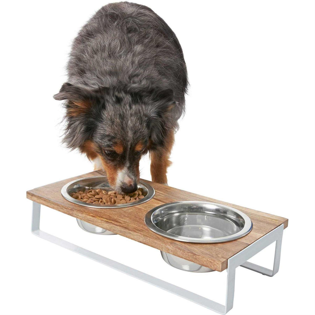 Wooden Double Bowl Diner D3195