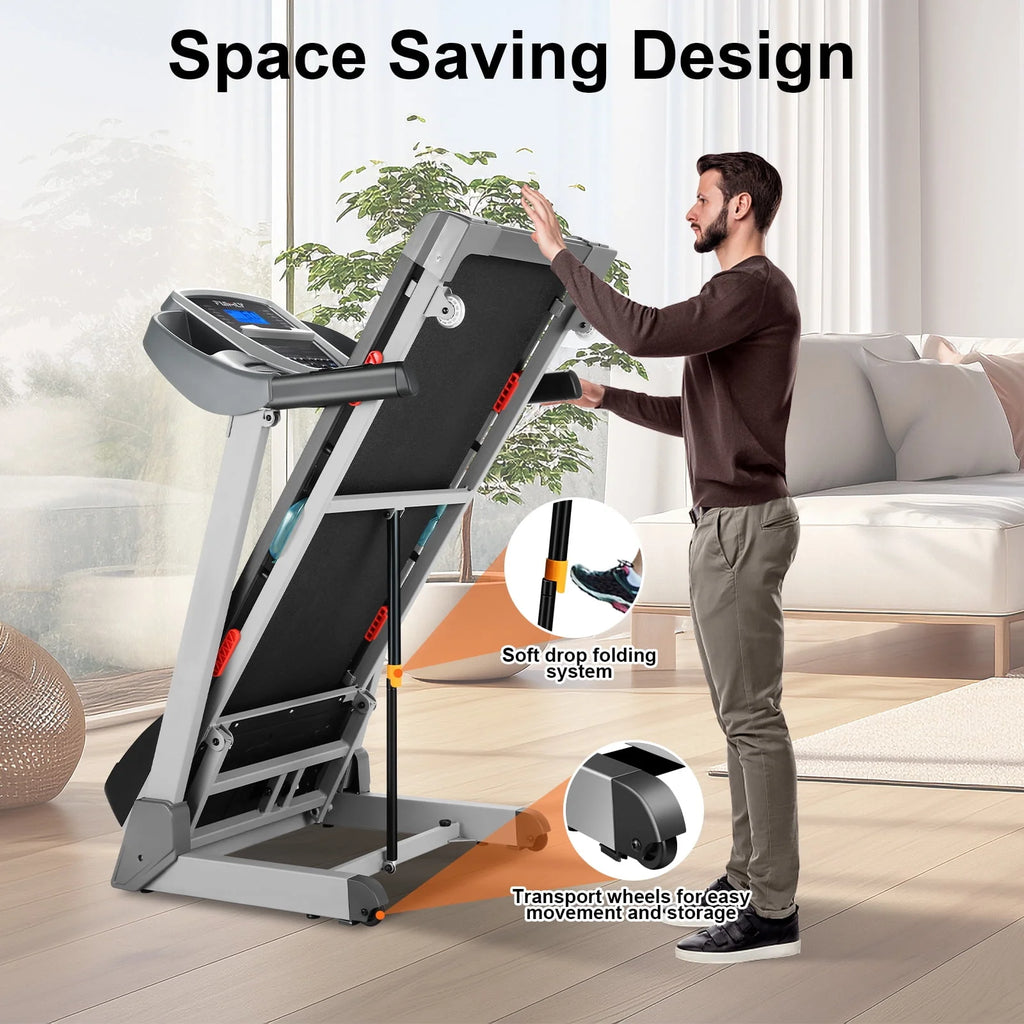 3HP Incline Treadmill with 15 Level Auto Incline F533