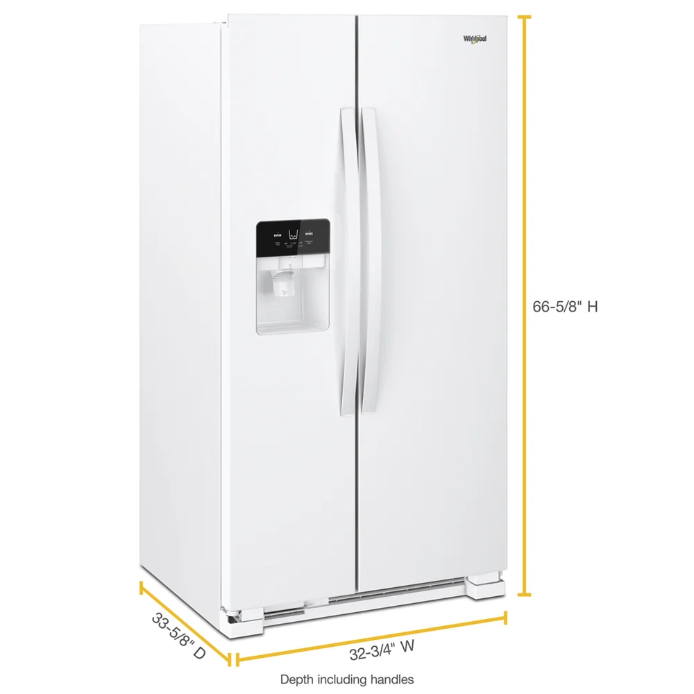 33 Wide 21.4 Cu. Ft. Side By Side Refrigerator - White Q508448