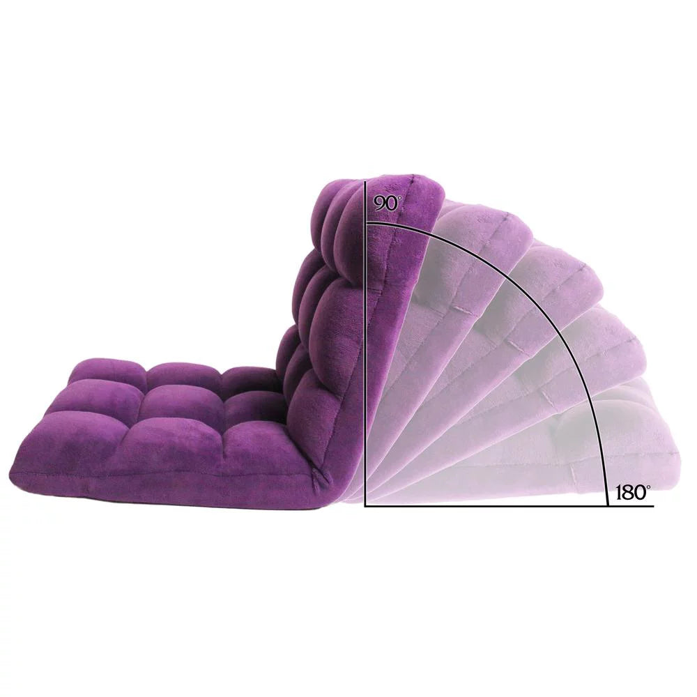 Purple Microfiber Quilted Recliner Chair Z94264