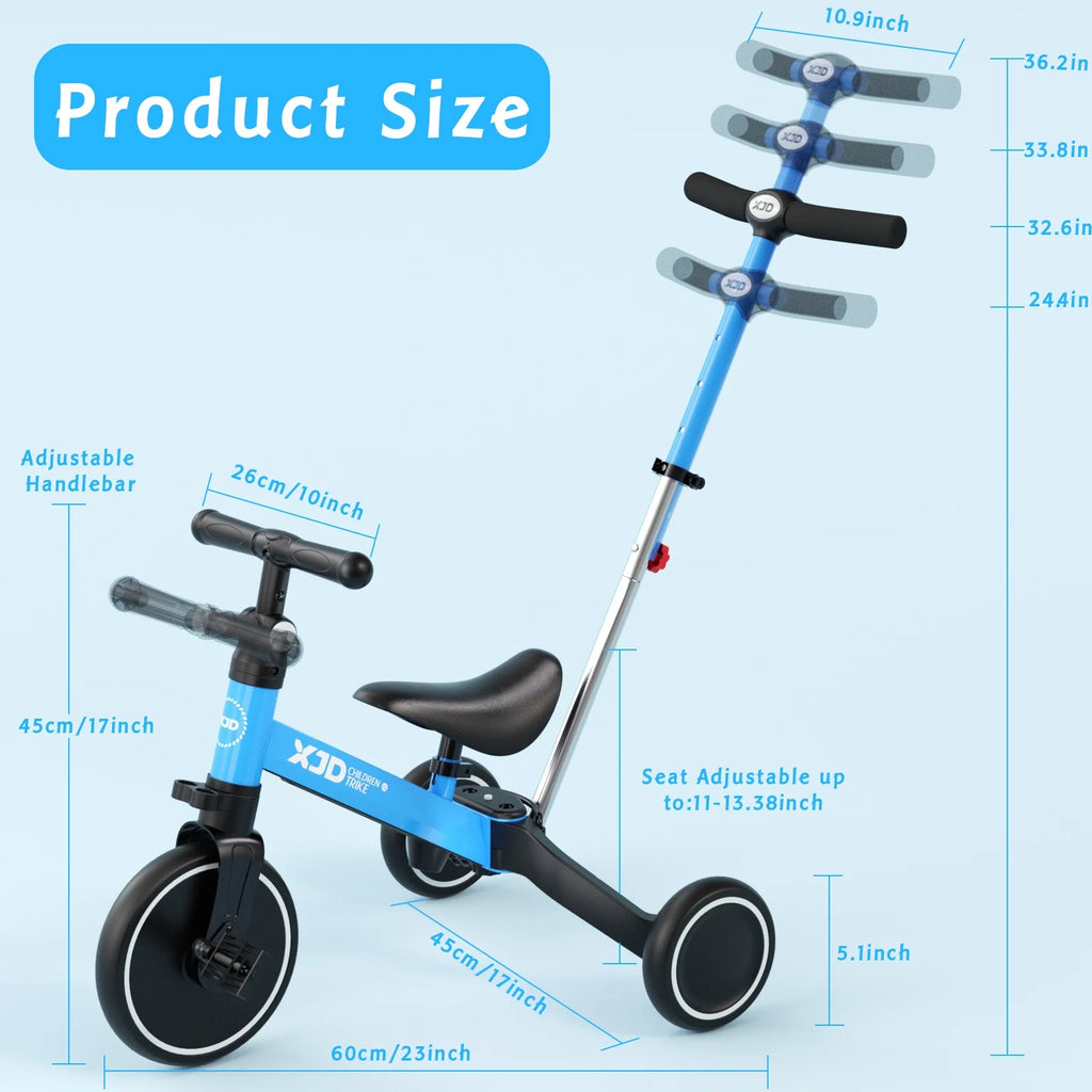 7 in 1 Toddler Tricycle with Push Handle R532939