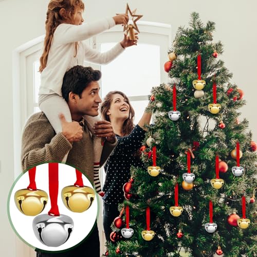 300 Pieces Christmas Bell Ornaments 1.5'' Silver P855