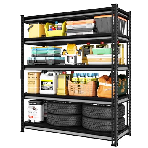 48" W Blue 3-Tier Metal Garage Shelving W145