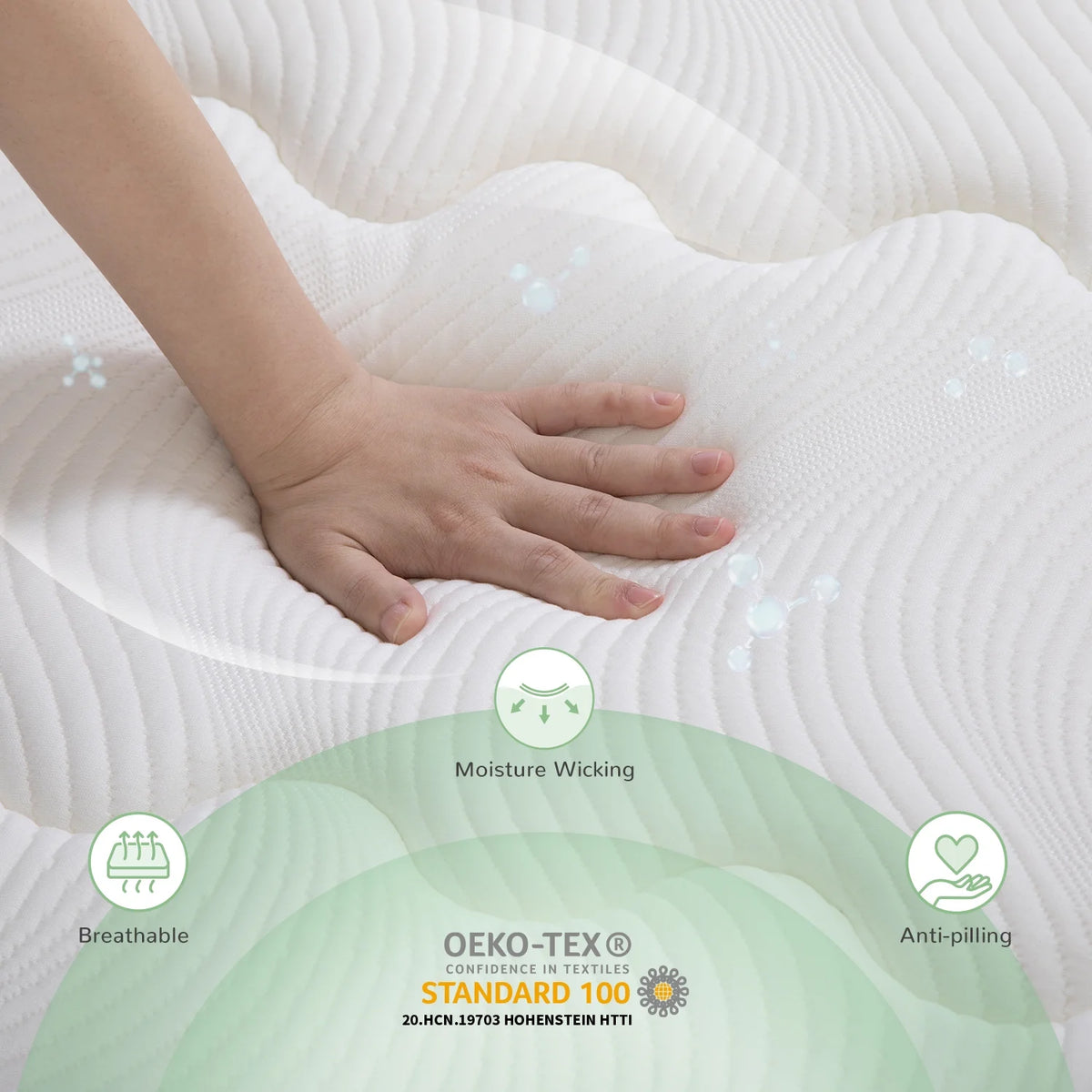10 Memory Foam Pocket Spring Hybrid Mattress X5006