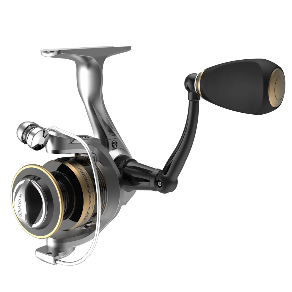 Size 20 Spinning Fishing Reel, 5.2:1 Gear Ratio, Silver/Gold L163558