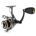 Size 20 Spinning Fishing Reel, 5.2:1 Gear Ratio, Silver/Gold L163558