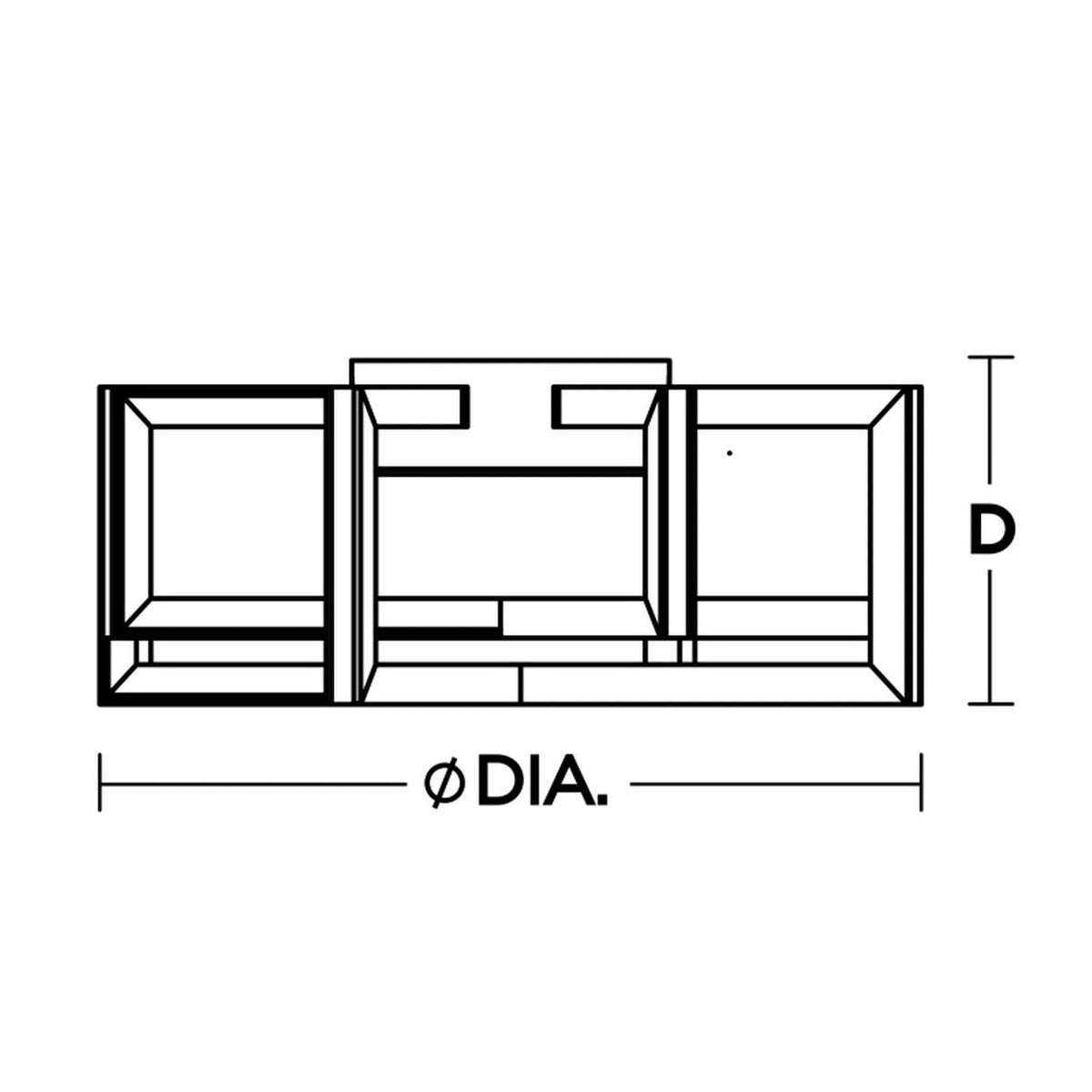 17 Inches Wide Black LED Flush Mount P112355
