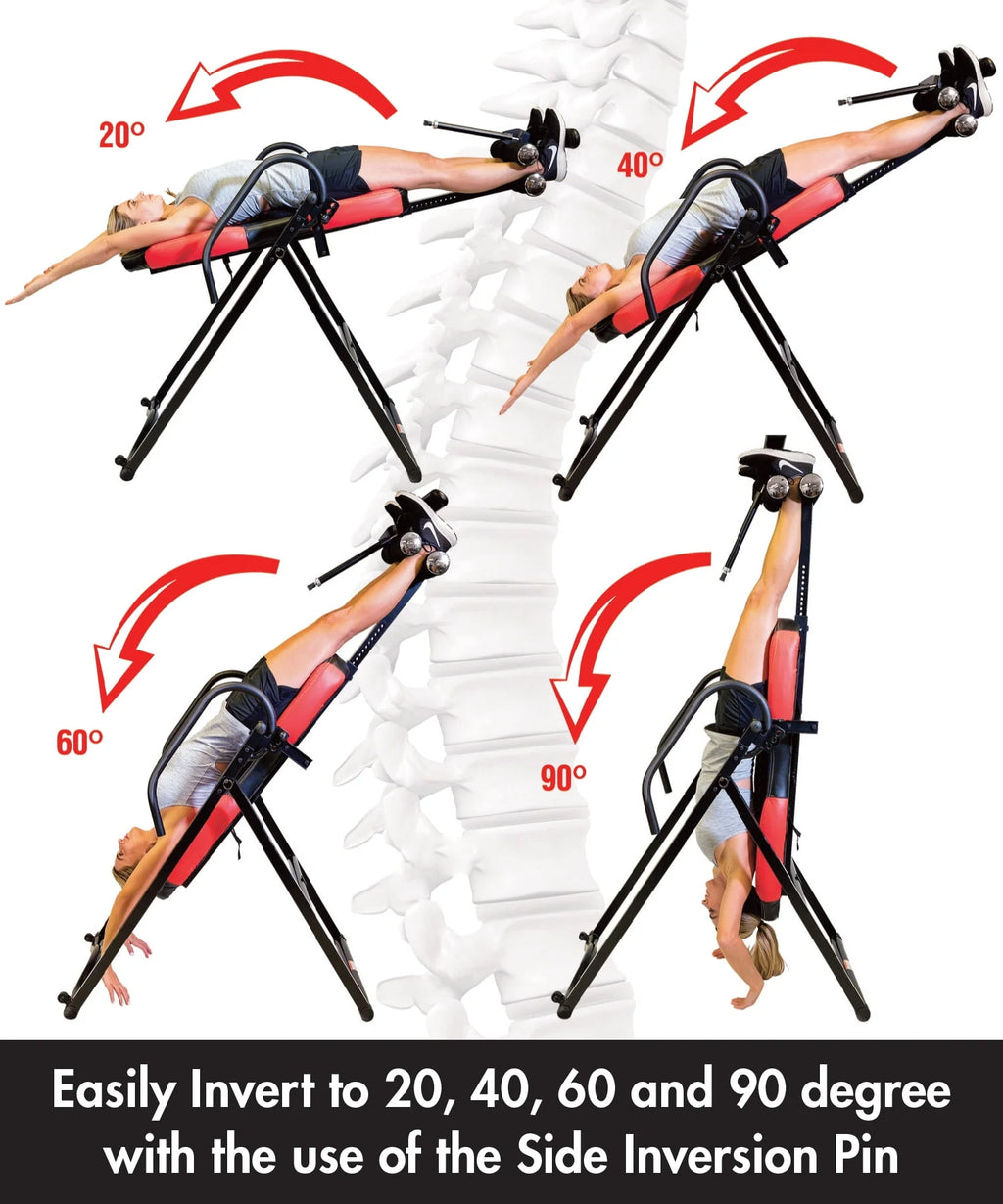 Blue Heat and Vibration Massage Inversion Table L502597