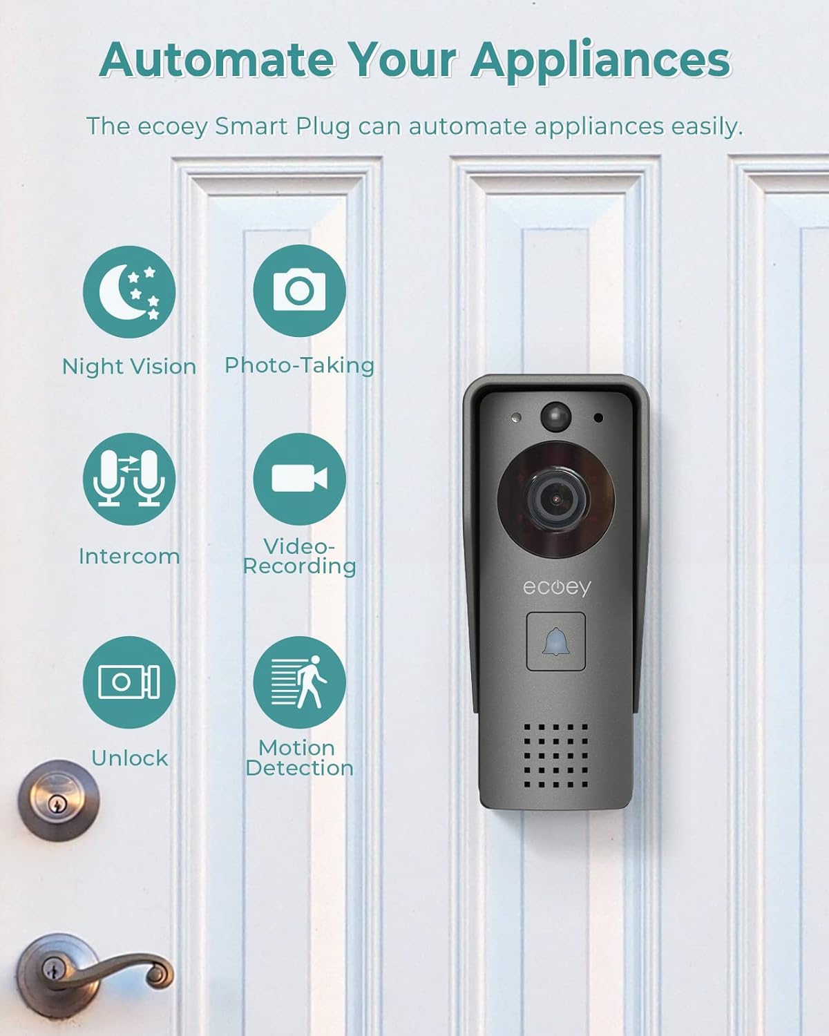 Wired Video Doorbell Camera with 1080P HD T38239