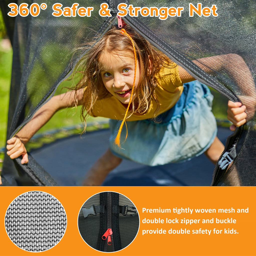 10FT 12FT 14FT 16FT Trampoline with Enclosure Net O924456