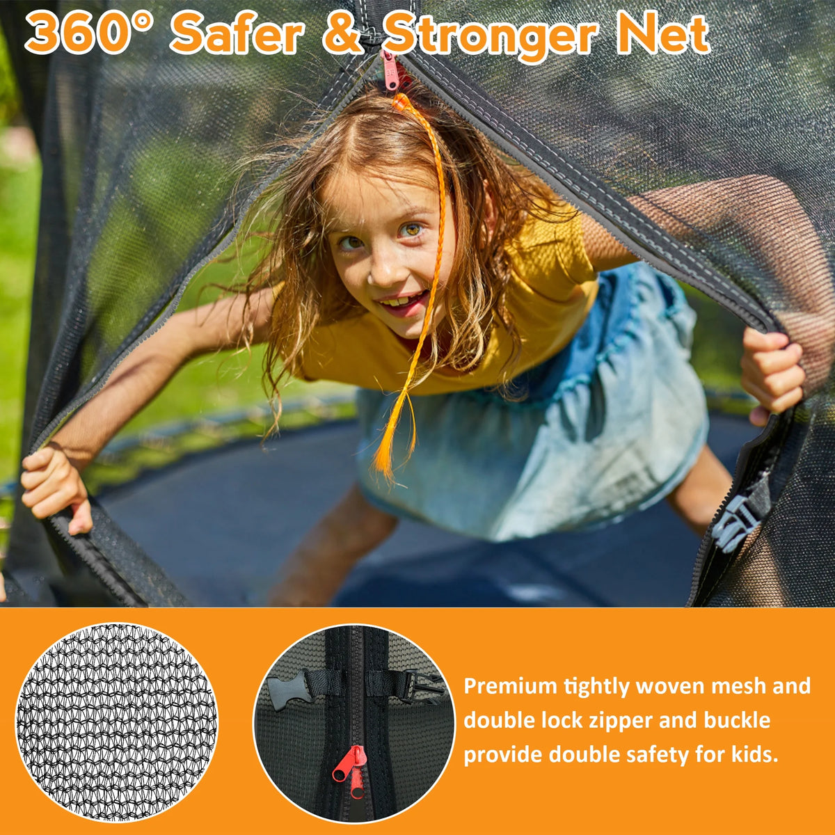 10FT 12FT 14FT 16FT Trampoline with Enclosure Net O924456