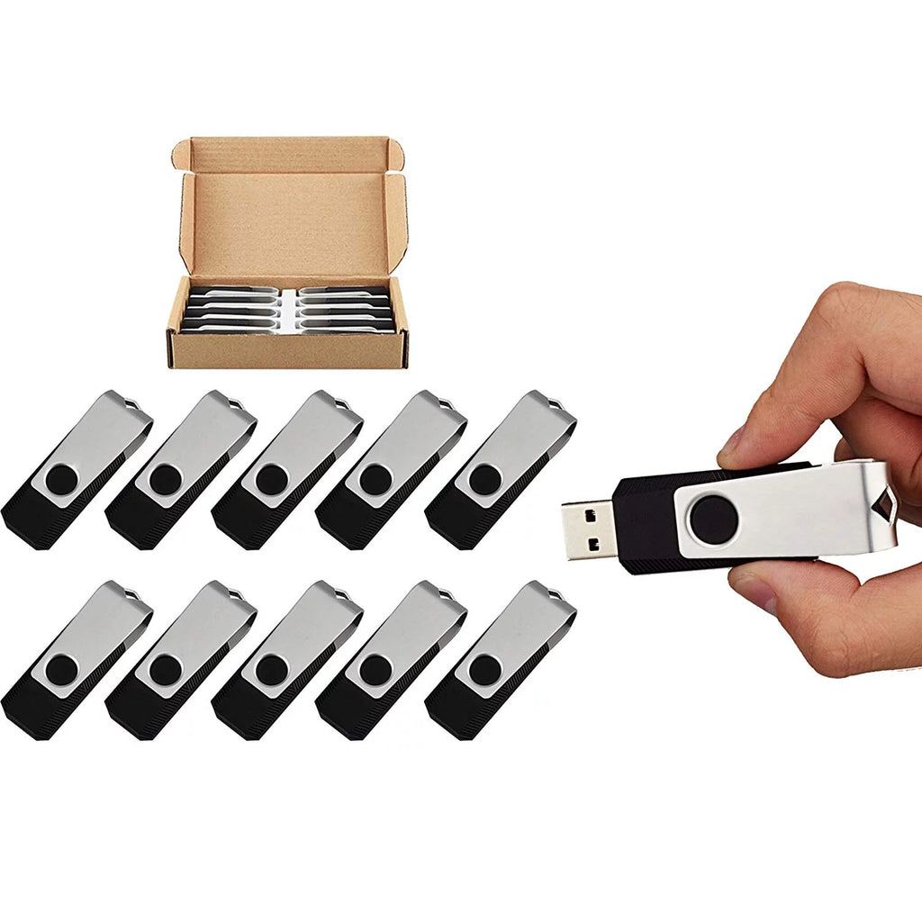 10PCS 128MB USB 2.0 Flash Drive Black V351364
