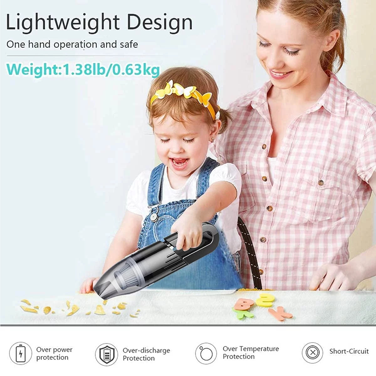 Cordless Handheld Vacuum Cleaner with Washable HEPA Filter A9689