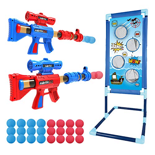 Shooting Game Toy with 2pk Air Guns, Target & 24 Foam Balls Z1586