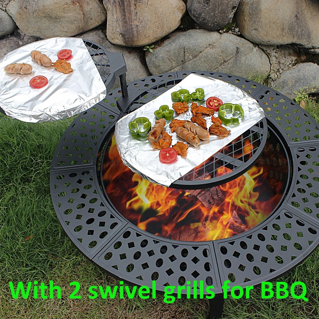 36 inch Round Wood Burning Metal Fire Pit D609603