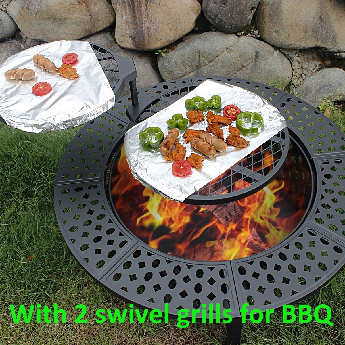36 inch Round Wood Burning Metal Fire Pit D609603